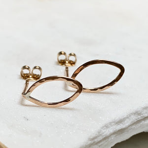 Buffy Earrings, dainty post earrings, delicate gold stud earrings, gold filled nickel free earrings
