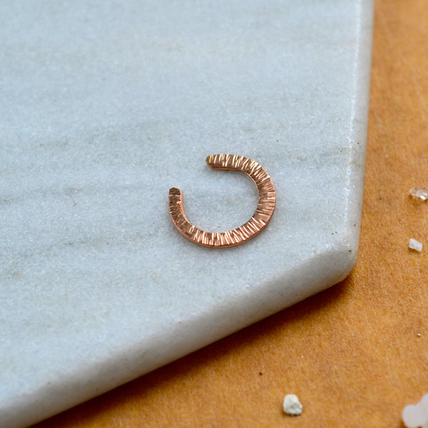 BEAM rose gold NOSE CUFF shiny septum cuff fake piercing delicate nose ring septum jewelry face jewelry facial jewelry made on Whidbey Island jewelry nickel free jewelry sustainable