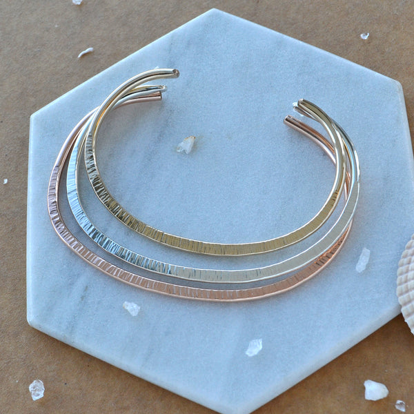 Beam Cuff Bracelet hammered thick cuff bracelets lined texture sun beam sunshine cuffs rose gold filled sterling silver sizes plus size