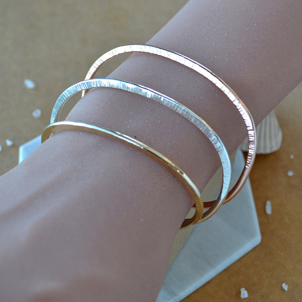 Beam Cuff Bracelet hammered thick cuff bracelets lined texture sun beam sunshine cuffs rose gold filled sterling silver sizes plus size on model