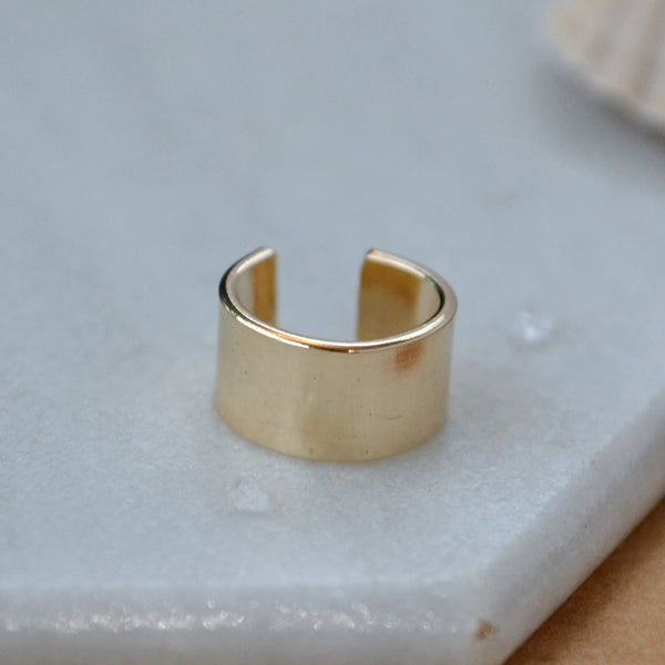 Daybreak Ear Cuff -  handmade wide helix cuff earring