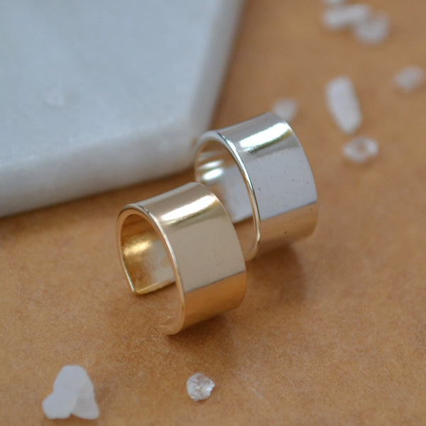 Daybreak Ear Cuff -  handmade wide helix cuff earring