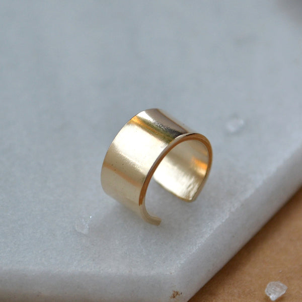 Daybreak Ear Cuff -  handmade wide helix cuff earring