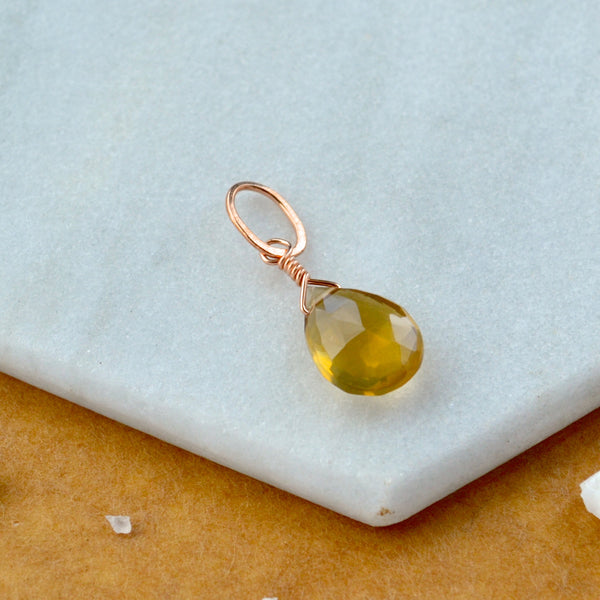 Deadwood Whiskey Quartz gemstone pendant necklace gemstone charm for charm bracelet necklace for charms for necklaces rose gold ale brown gem pendant