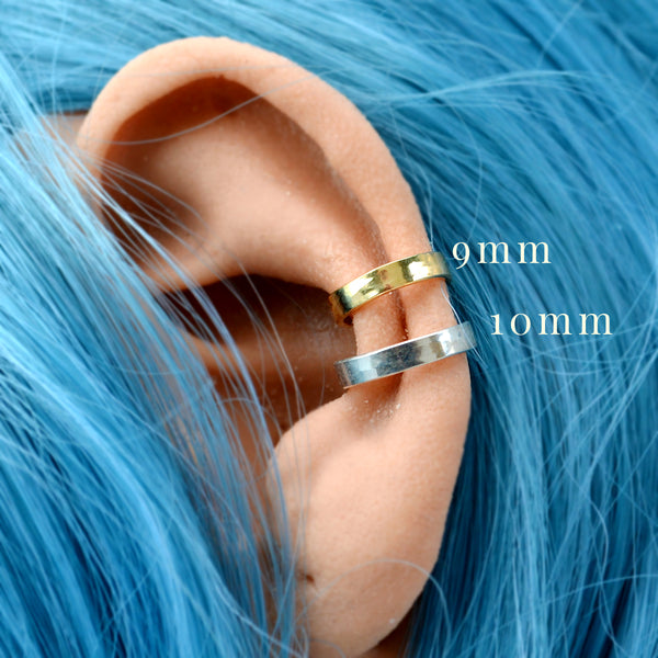Dusk Ear Cuff -  handmade hammered 2mm wide stackable cuff earring