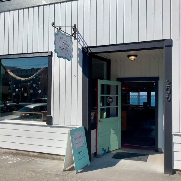 Foamy Wader Handmade Sustainable Jewelry Store Nautical Jewelry Made on Whidbey Island Delicate Custom Made Jewelry Solid 14K Gold Ring Stacking Double Initial Ring Ear Cuff Custom Chain Bracelet Nose Cuffs Seattle Area Jeweler