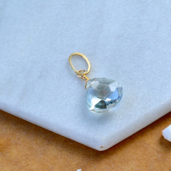 Golden Hour Topaz gemstone pendant necklace gemstone charm for charm bracelet necklace for charms for necklaces gold champagne topaz gem pendant