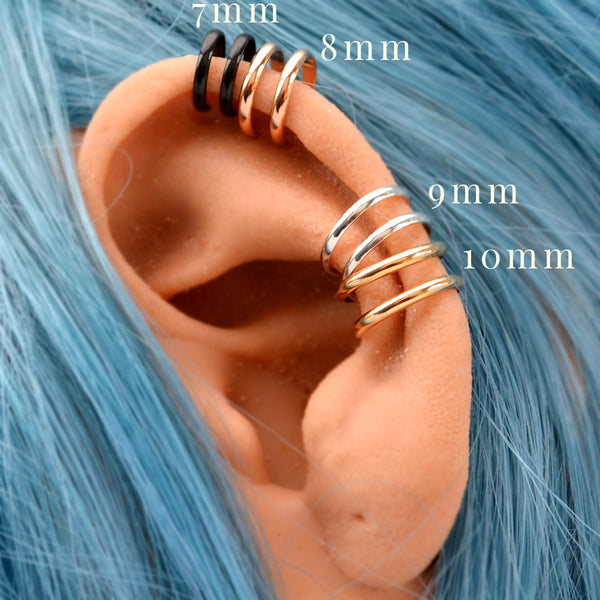 Hooked ear cuff double line cuff earring handmade earcuffs helix jewelry fake piercing conch jewelry custom sizes