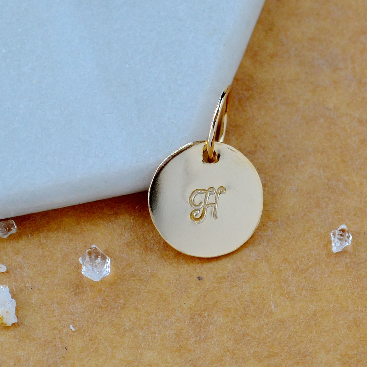 Circle necklace with charms inside online