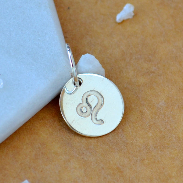 Leo charm zodiac sign charms astrology pendant zodiac charm silver