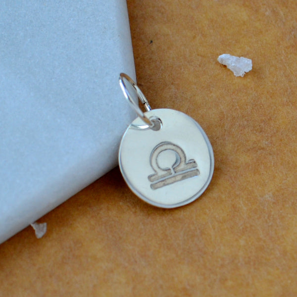 Libra charm zodiac sign charms astrology pendant zodiac charm silver