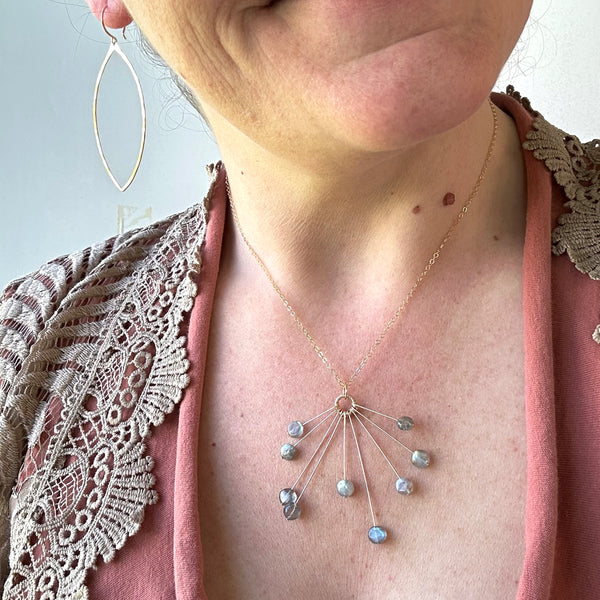Waverider Earrings - handmade marquise shape surfboard earrings
