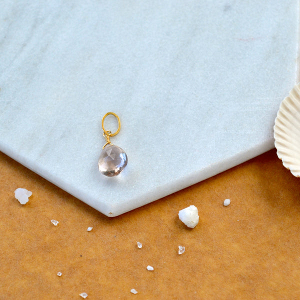 Lilac Ametrine gemstone pendant necklace gemstone charm for charm bracelet necklace for charms for necklaces 14K gold pale purple gem pendants