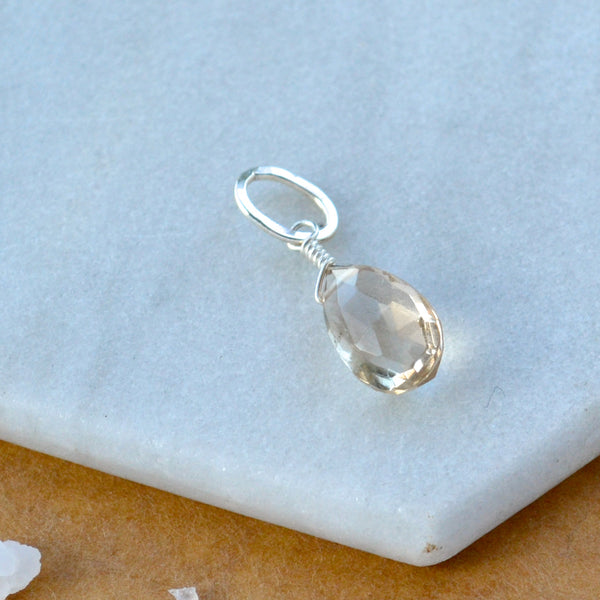 Lilac Ametrine gemstone pendant necklace gemstone charm for charm bracelet necklace for charms for necklaces silver pale purple gem pendants