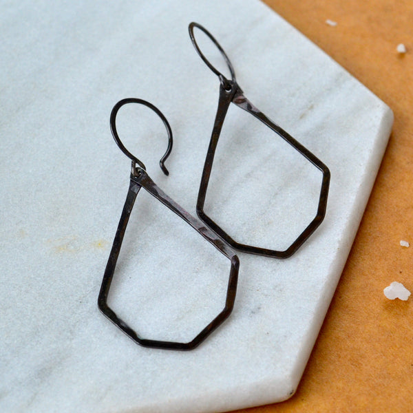 Never apart earrings geometric teardrop earring half heart earrings best friend split heart jewelry oxidized silver heart earrings