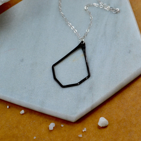 Never apart necklace geometric teardrop pendant half heart necklace best friend split heart jewelry mixed metal silver and black silver teardrop necklace