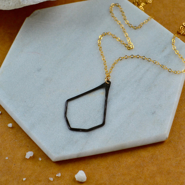 Never apart necklace geometric teardrop pendant half heart necklace best friend split heart jewelry mixed metal gold and black silver teardrop necklace