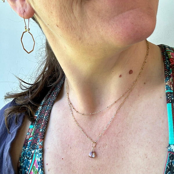 Eclipse Gem Charm - andalusite gemstone charm pendant