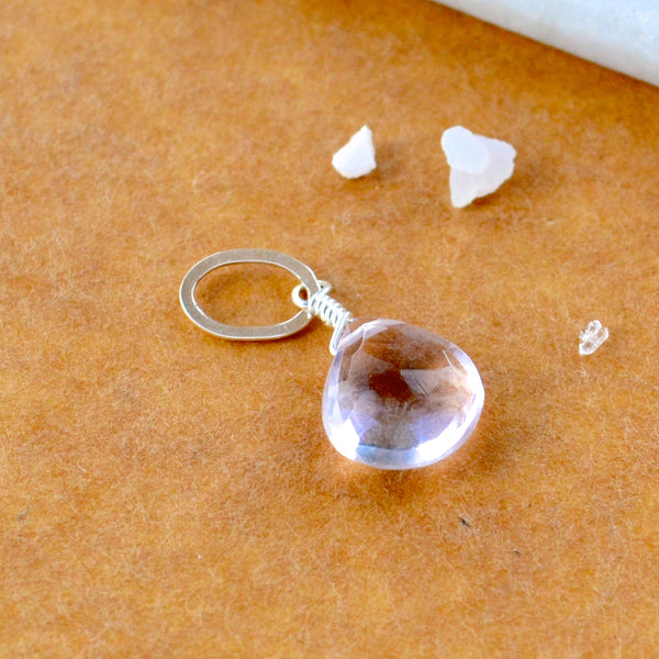 Pink Sky Pink Amethyst gemstone pendant necklace gemstone charm for charm bracelet necklace for charms for necklaces silver pink gem pendant