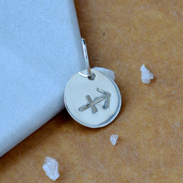 Sagittarius charm zodiac sign charms astrology pendant zodiac charm silver