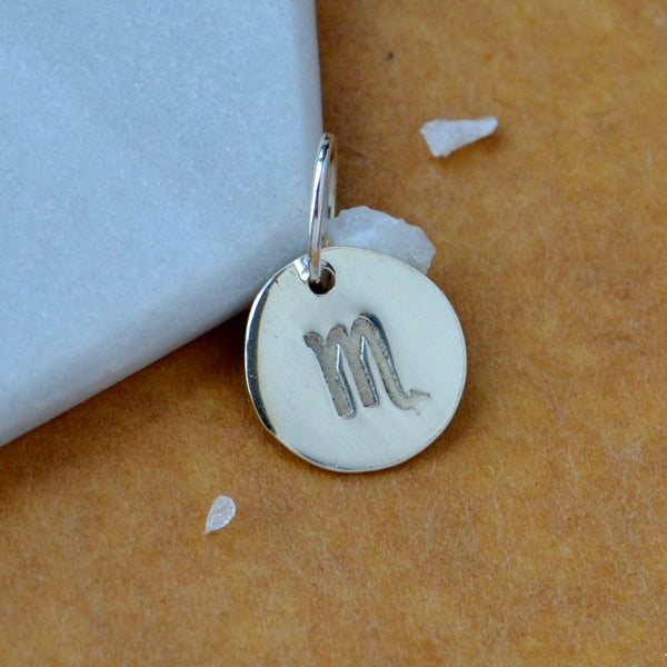 Scorpio charm zodiac sign charms astrology pendant zodiac charm silver