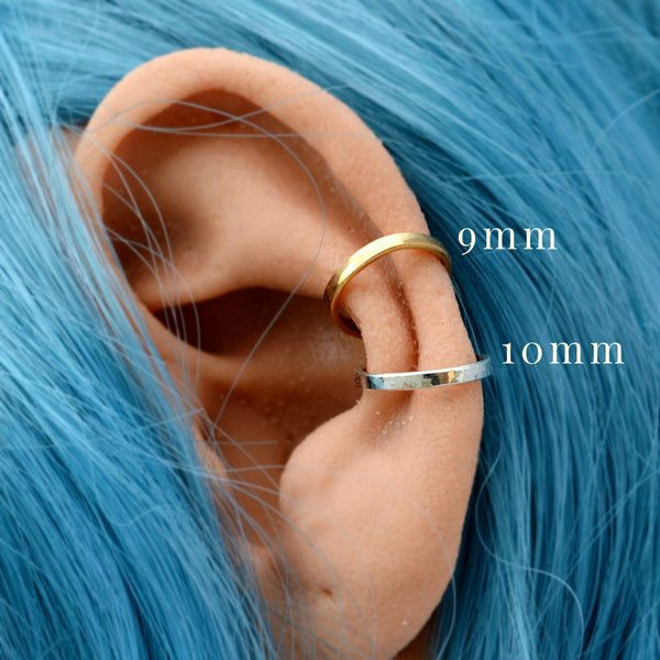 Shimmer Ear Cuff -  handmade hammered thin stackable cuff earring