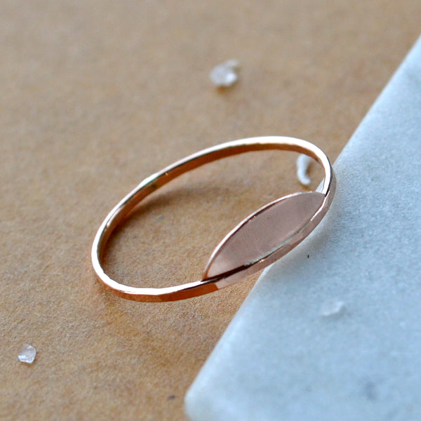 Sunrise Ring semi circle stacking rings dainty sun rise stacker ring nickel free handmade rose gold filled
