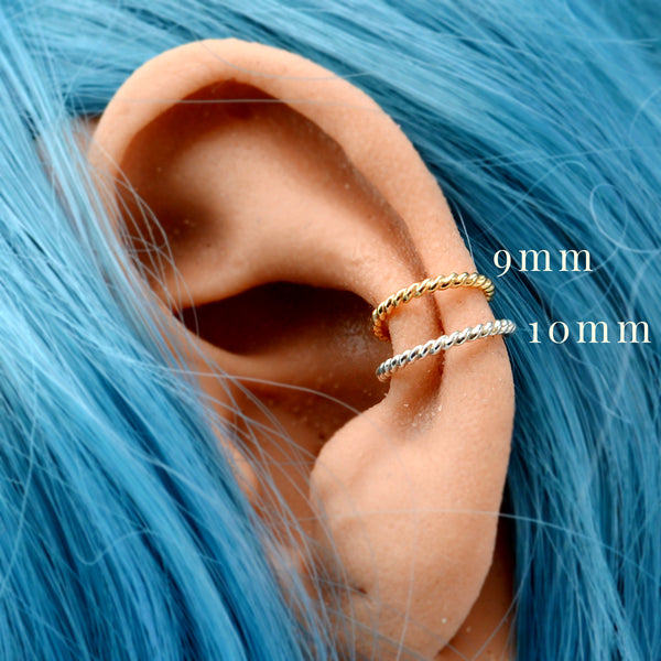 Tightrope ear cuff twisted wire simple cuff earring conch jewelry fake piercing earcuffs handmade