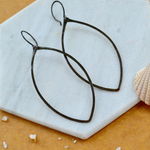Waverider Earrings - handmade marquise shape surfboard earrings