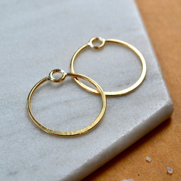 beam earring jackets shiny circle earring charms versatile stud earring backs gold