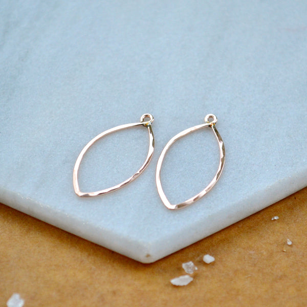 buffy earring jackets shiny dagger shape earring charms versatile stud earring backs rose gold