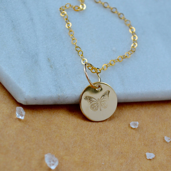 Butterfly charm pendant gold butterflies charm dainty jewelry sustainable charms