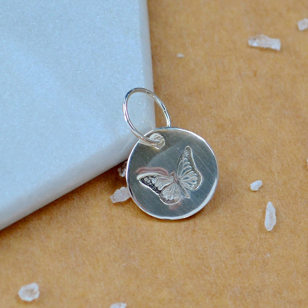 Butterfly charm pendant silver butterflies charm dainty jewelry sustainable charms