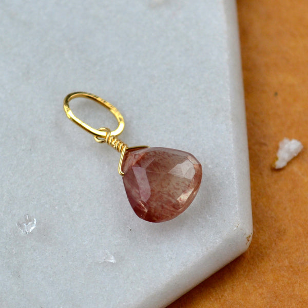 Eclipse Gem Charm - andalusite gemstone charm pendant