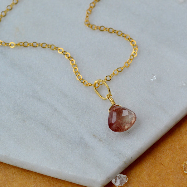 Eclipse Gem Charm - andalusite gemstone charm pendant