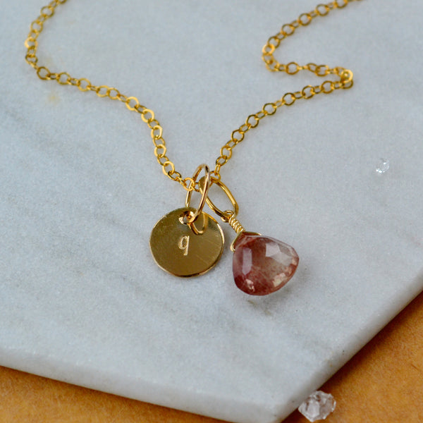 Eclipse Gem Charm - andalusite gemstone charm pendant