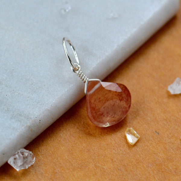 Eclipse Gem Charm - andalusite gemstone charm pendant