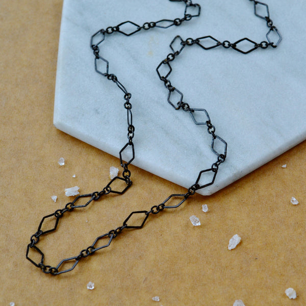 maldives necklace custom chain necklaces dainty black chain necklace hammered diamond link chain handmade necklace black sterling silver jewelry chains