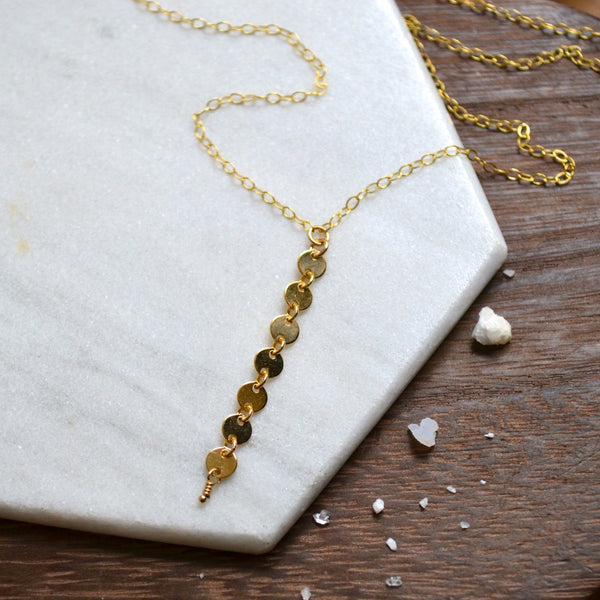 pieces_of_eight_necklace_y_necklaces_coin_dangle_chain_necklace_custom_chains_gold_filled_sustainable_jewelry