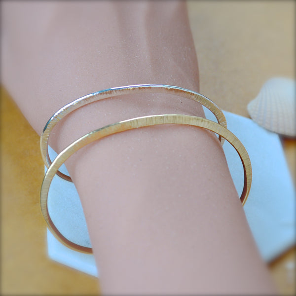 Beam Cuff Bracelets sizes shown on model inclusive size jewelry handmade bracelets gold cuffs silver bracelets
