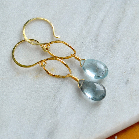 the keys earrings handmade moss aquamarine earring gemstone dangle ear rings gold sustainable jewelry