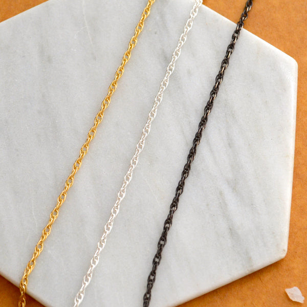 Rope Custom Chain Necklace - nautical rope layering chain necklace - Foamy Wader