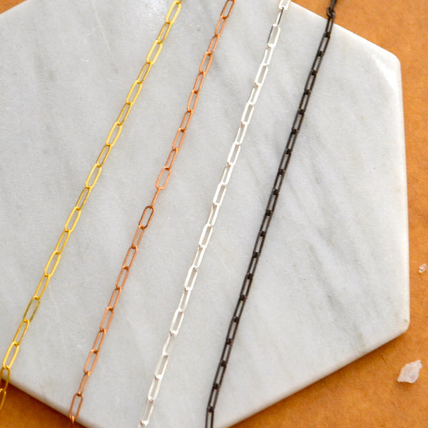 SURF CUSTOM CHAIN necklace custom made paperclip chains dainty chain necklaces dainty necklace chains waterproof jewelry handmade nickel-free jewelry sustainable