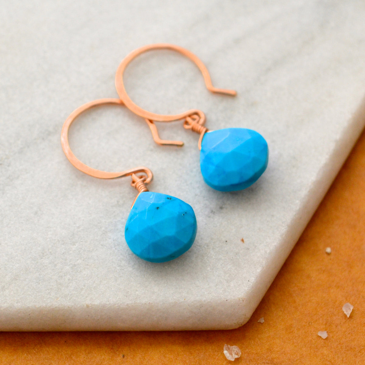 Blue turquoise stone earrings online