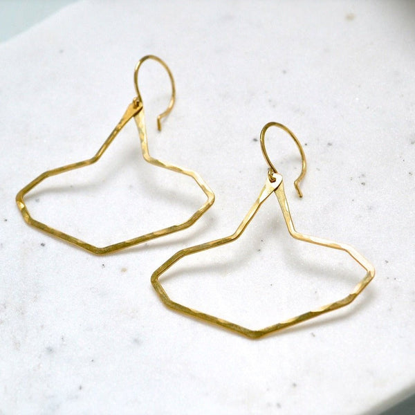 Beacon Earrings - lightweight geometric lighthouse silhouette earrings - Foamy Wader