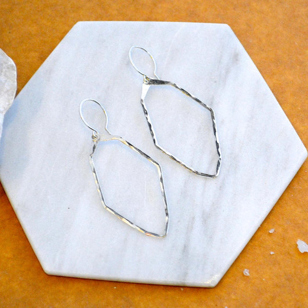 Polaris Earrings - handmade lightweight geometric north star earrings - Foamy Wader