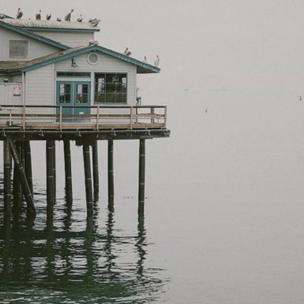 Pillar Necklace - handmade sleek dappled vertical bar pendant necklace - Foamy Wader