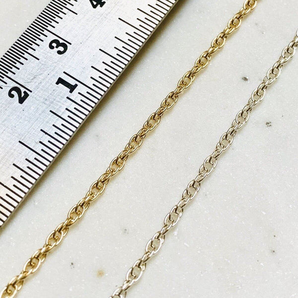 Rope Custom Chain Necklace - nautical rope layering chain necklace - Foamy Wader