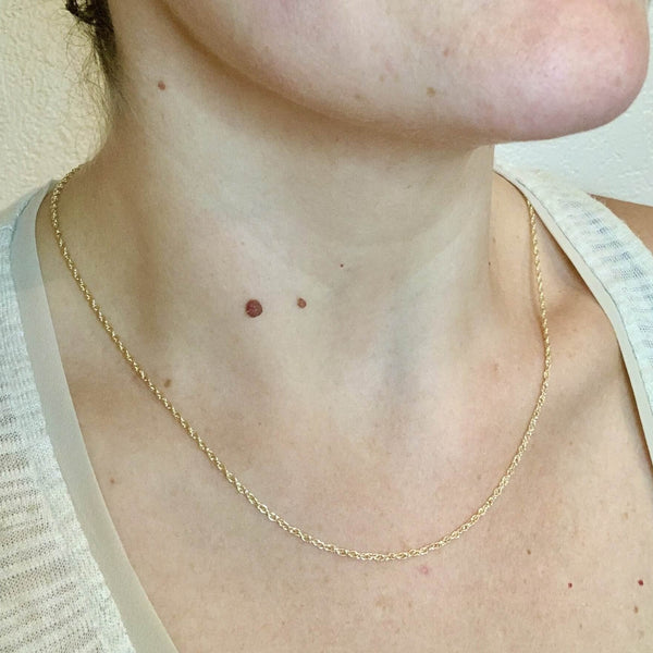 Rope Custom Chain Necklace - nautical rope layering chain necklace - Foamy Wader