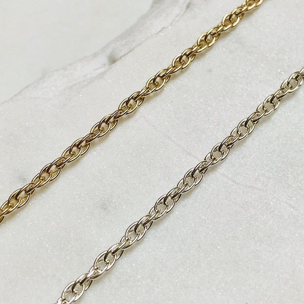 Rope Custom Chain Necklace - nautical rope layering chain necklace - Foamy Wader